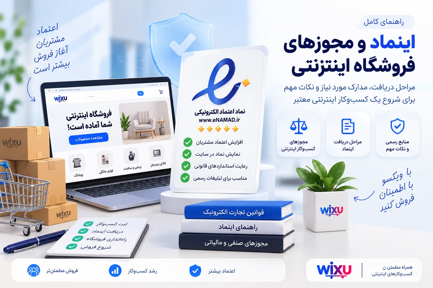راهنمای تصویری مسیر اینماد، مجوزها و آماده‌سازی فروشگاه اینترنتی
